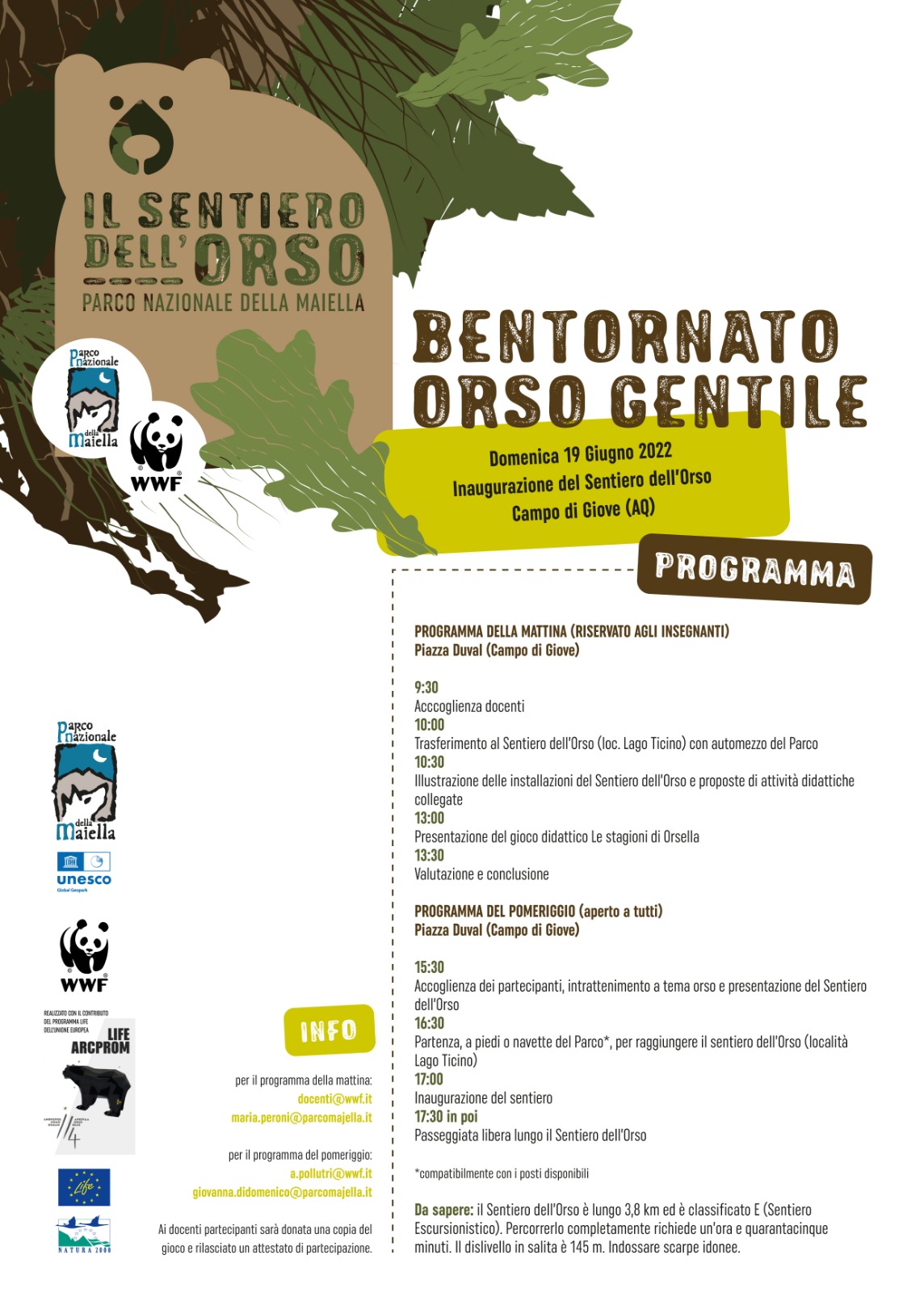 EVENTO | Inaugurazione del Sentiero dell'Orso.