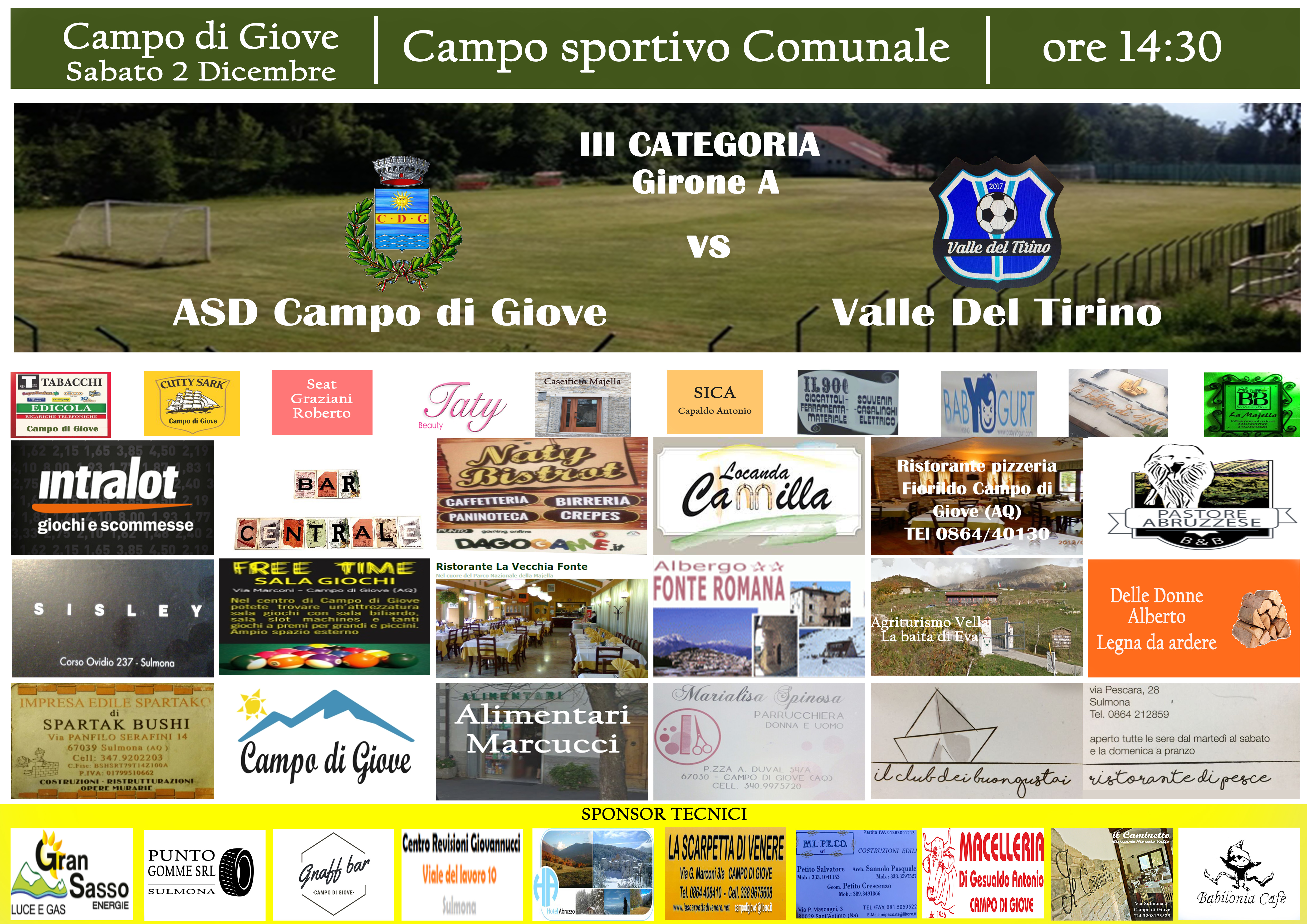 CALCIO | Campo di Giove - Valle del Tirino