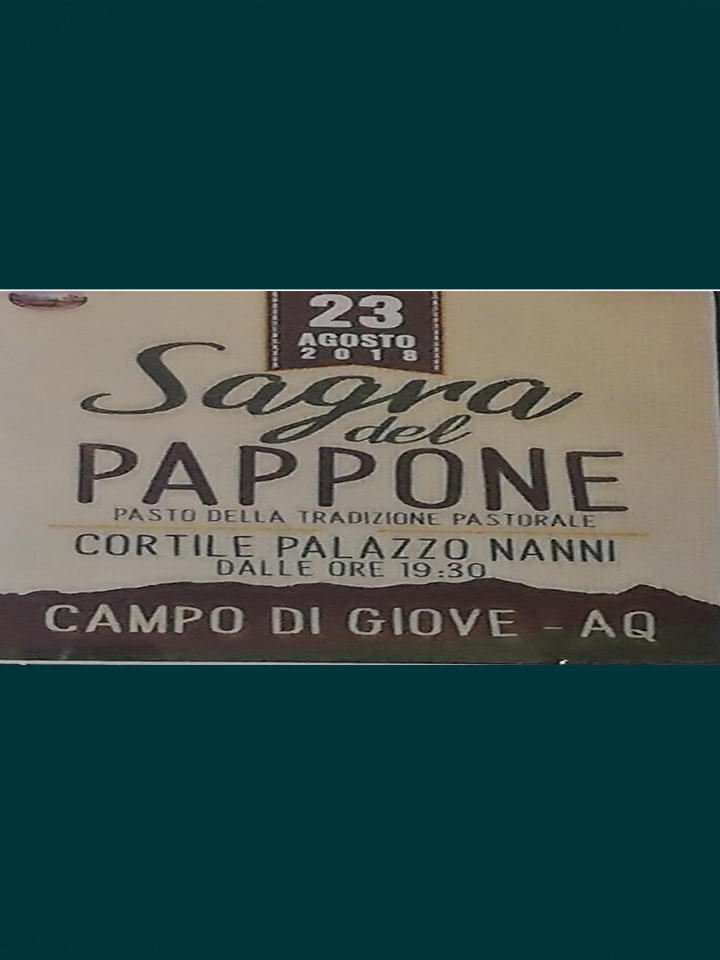 EVENTO | Questa sera, 23 Agosto, Sagra del pappone.